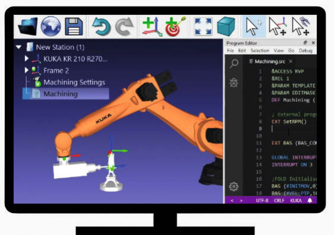 Roboter außerhalb der Produktionsumgebung zu programmieren spart Zeit und Kosten. - © DATACAD Roboter außerhalb der Produktionsumgebung zu programmieren spart Zeit und Kosten. - © DATACAD