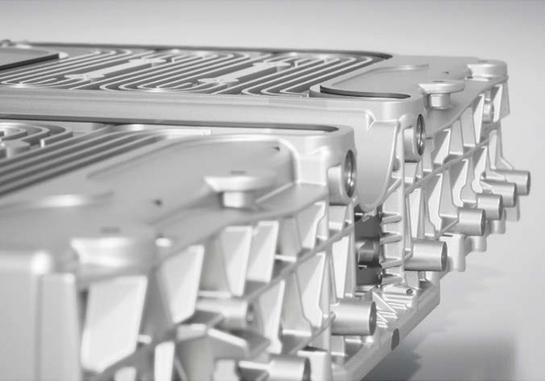 GF produziert komplexe Gehäuse mit integrierter Kühlung für E-Mobilitätskomponenten. - © GF CASTING SOLUTIONS GF produziert komplexe Gehäuse mit integrierter Kühlung für E-Mobilitätskomponenten. - © GF CASTING SOLUTIONS