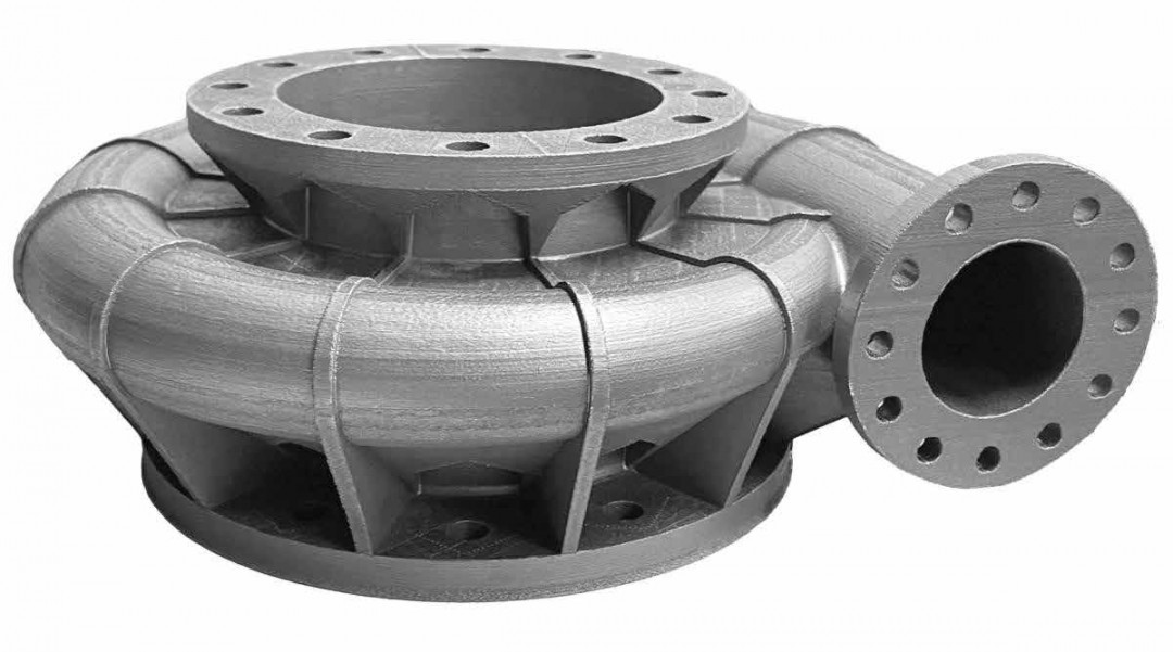 A 3D-printed volute, which can be used in high-temperature oxidizing environments in rocket engines. - © Velo3D A 3D-printed volute, which can be used in high-temperature oxidizing environments in rocket engines. - © Velo3D