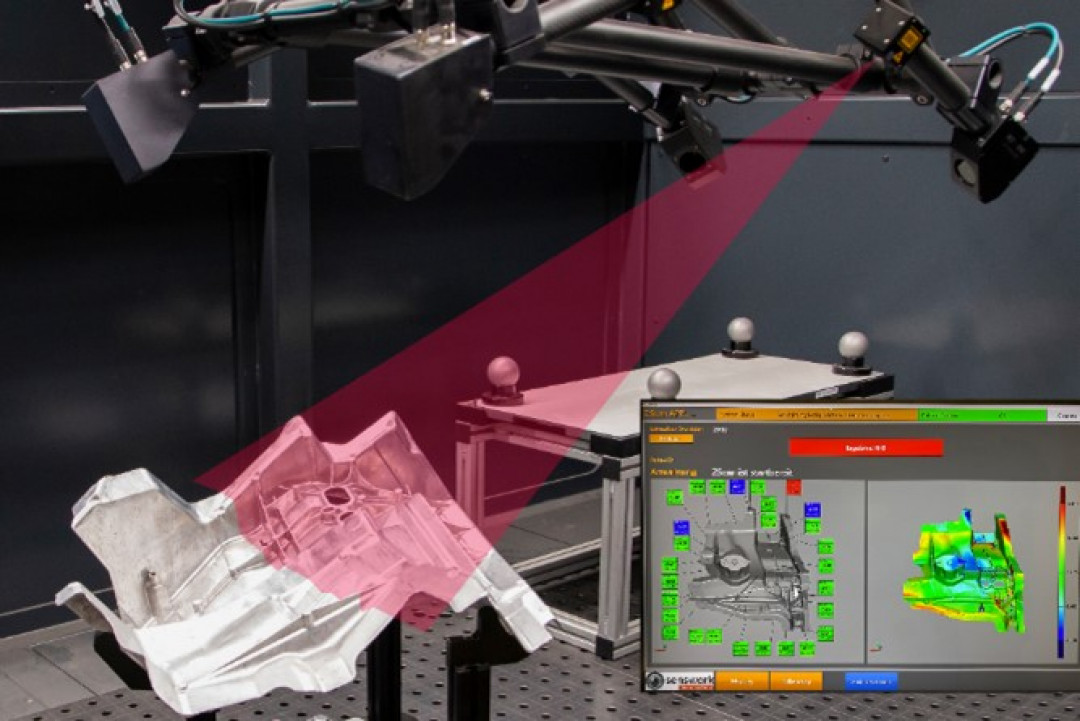 The dimensional accuracy of large and complex products can be checked in production within seconds using the ZScan 3D measuring system. - © senswork, Magna BDW The dimensional accuracy of large and complex products can be checked in production within seconds using the ZScan 3D measuring system. - © senswork, Magna BDW