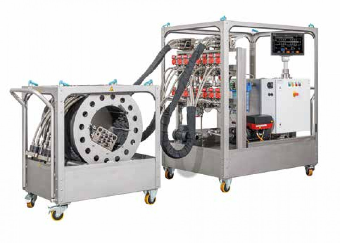 Cleaning system for tempering channels. - © FIMRO Cleaning system for tempering channels. - © FIMRO