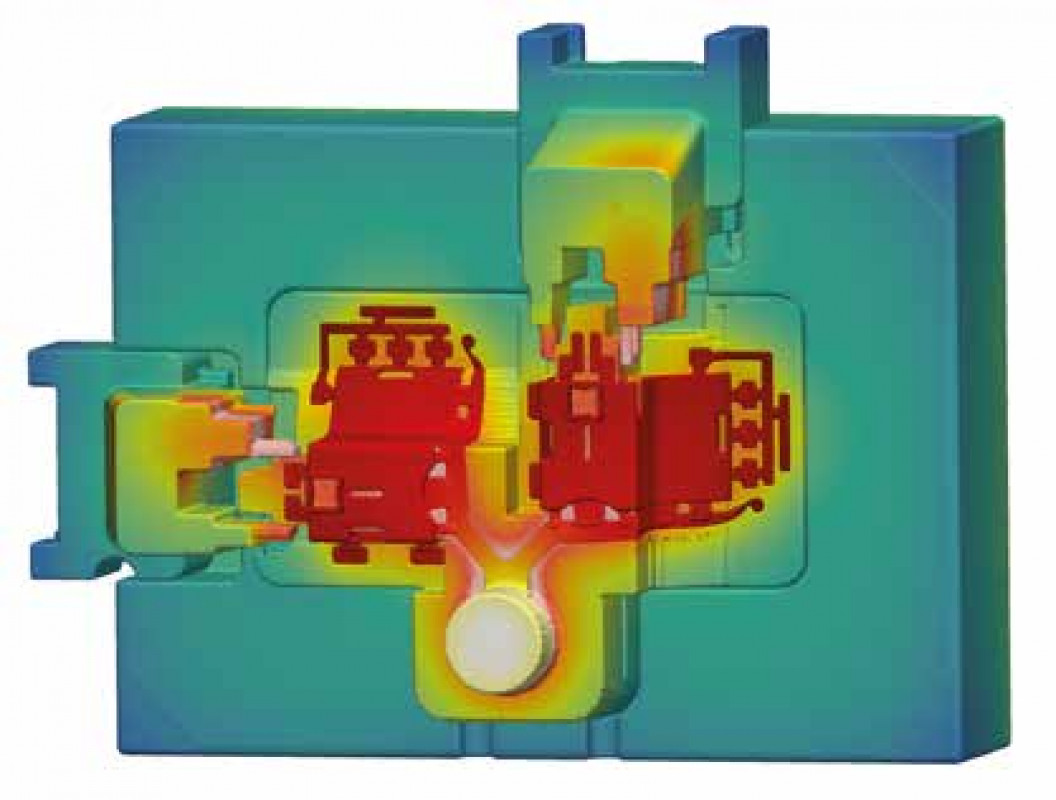 FLOW-3D CAST bietet u. a. vielfältige Möglichkeiten zur Berechnung von Zyklus, Formfüllung, Erstarrung und Abkühlung. - © FLOW SCIENCE DEUTSCHLAND FLOW-3D CAST bietet u. a. vielfältige Möglichkeiten zur Berechnung von Zyklus, Formfüllung, Erstarrung und Abkühlung. - © FLOW SCIENCE DEUTSCHLAND