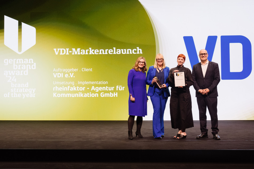 VDI wins the German Brand Award 2024 for its brand relaunch. - Anna Tiessen VDI wins the German Brand Award 2024 for its brand relaunch. - Anna Tiessen