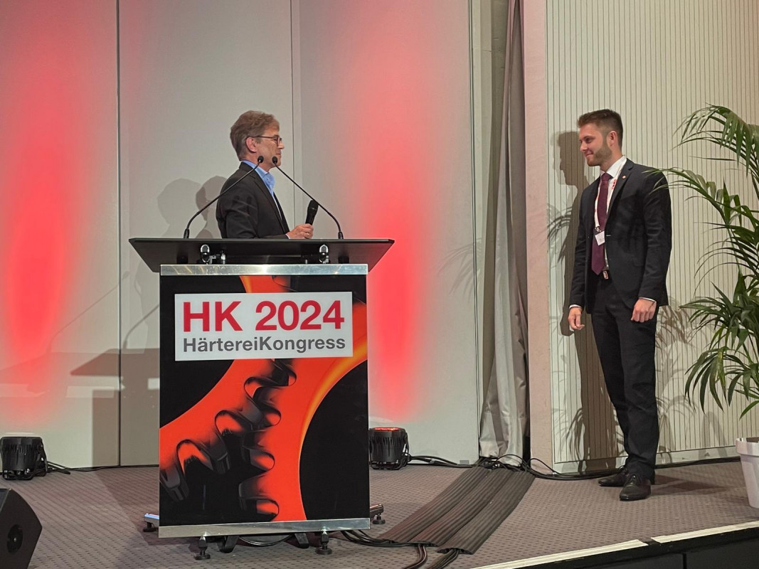 Gabriel Ebner (right) at the HK2024. - © Leibniz-IWT Gabriel Ebner (right) at the HK2024. - © Leibniz-IWT